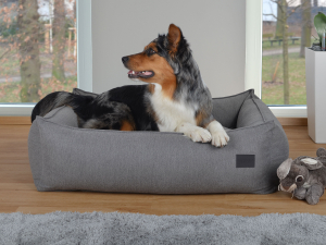 Hundebett Dreamcollection Select+ Luxuryline grau 110x90 cm
