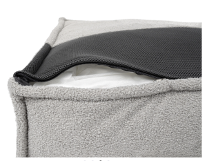 Hundekissen Flow TEDDY in SILBER