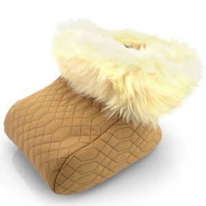 Fußwaermer Fußsack Lammfell beige hochwollig