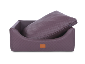 Alma Hundebett Kunstleder braun 70x50 cm-1