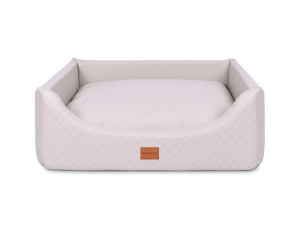 Alma Hundebett Kunstleder creme 110x90 cm-2