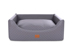 Alma Hundebett Kunstleder silber 90x70 cm-1-2