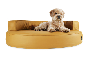 Hundebett Atlanta Kunstleder 70x50 cm gelb