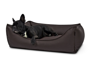 Hundebett Dreamcollection Kunstleder 110x90 cm braun