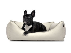 Hundebett Dreamcollection Kunstleder 110x90 cm creme
