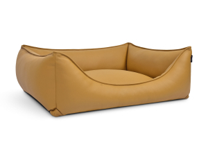 Hundebett Dreamcollection Kunstleder 90x70 cm gelb