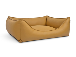 Hundebett Dreamcollection Kunstleder 110x90 cm gelb