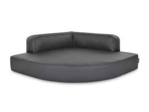Hundebett Esquina Kunstleder 80x80 grau-1