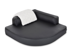 Hundebett Esquina Kunstleder 80x80 schwarz-1
