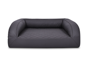 Flo Select+ Hundebett Kunstleder gesteppt 70x50 cm grau