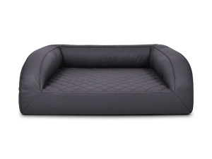 Flo Select+ Hundebett Kunstleder gesteppt 130x110 cm grau