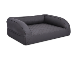 Flo Select+ Hundebett Kunstleder gesteppt 90x70 cm grau