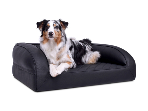 Flo Select+ Hundebett Kunstleder gesteppt 70x50 cm black
