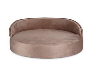 Hundebett Island Velvetline HELLBRAUN Ø 85cm-2