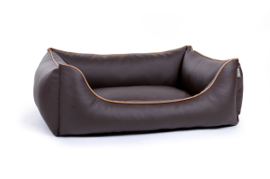 World Hundebett Kunstleder braun 130x110 cm