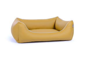 World Hundebett Kunstleder gelb 130x110 cm