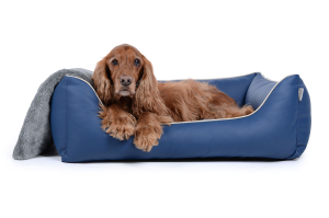 World Hundebett Kunstleder marine 90x70 cm
