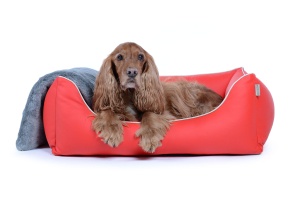 World Hundebett Kunstleder rot 110x90 cm