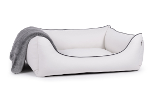 World Hundebett Kunstleder weiss 90x70 cm