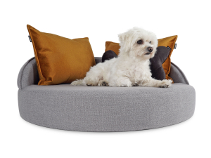 Hundebett Island Struqturo SILBER Ø 100cm