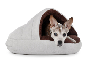 Hundebett Shell Comfort 90x90 cm cremebraun