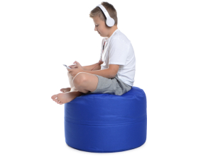 Juubag-rondo-Nylon-Sitzpouf 60cm blau