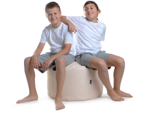 Juubag-rondo-Nylon-Sitzpouf 60cm creme