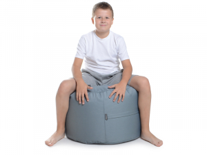 Juubag-rondo-Nylon-Sitzpouf 60cm grau