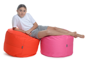 Juubag-rondo-Nylon-Sitzpouf 60cm pink