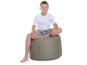 Juubag-rondo-Nylon-Sitzpouf 60cm taupe