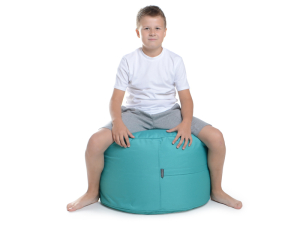 Juubag-rondo-Nylon-Sitzpouf 60cm türkis