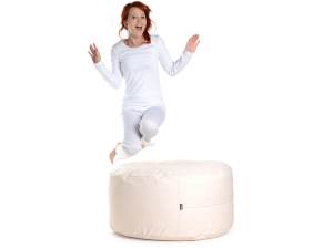Juubag-rondo-Nylon-Sitzpouf 90cm creme