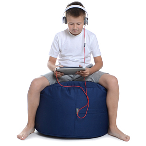 Juubag-rondo-Nylon-Sitzpouf 60cm marine