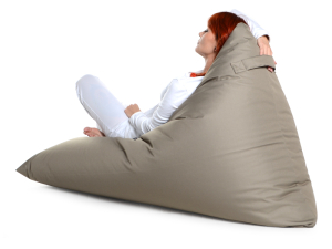 Juubag-triyang-Nylon-Sitzsack 130x100 taupe