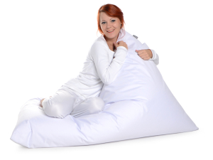 Juubag-triyang-Nylon-Sitzsack 130x100 weiss