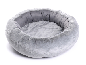 K-Nax Hundebett Fake Fur 95 cm grau