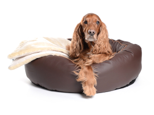 K-Nax Hundebett Kunstleder 95 cm braun