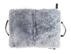Sitzkissen Klappkissen 45x33cm Lammfell silber