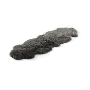 Schaffell Teppich 2-fach 180 x 60 cm anthrazit
