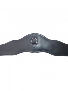 Ledersattelgurt Freedom elastic 125cm schwarz