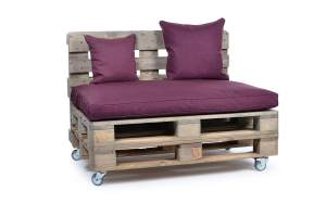 Palettenkissen-Matratzenkissen-Softline 120x80x12 violett