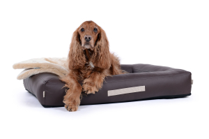 Montreal Hundebett Kunstleder braun 90x70 cm