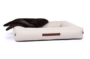 Montreal Hundebett Kunstleder creme 130x110 cm
