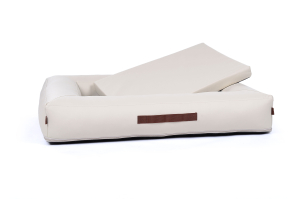 Montreal Hundebett Kunstleder creme 130x110 cm