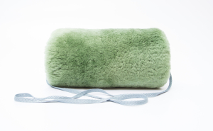 Lammfell Muff grün-1