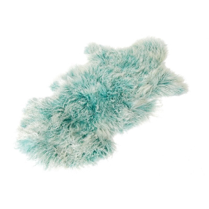 Tibet Lammfell Teppich Naturform mint (Tops)