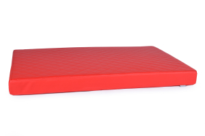 Nuvola Hundematte aus Kunstleder gesteppt 120x80 cm rot