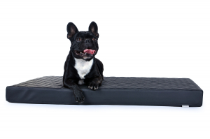 Nuvola Hundematte aus Kunstleder gesteppt 140x100 cm schwarz