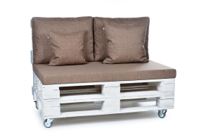 Paletten Rückenkissen-Softline 60x44x20 hellbraun