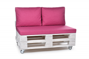 Paletten Rückenkissen-Softline 60x44x20 pink